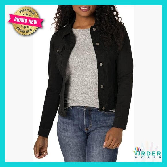 Jackets & Blazers - Classic Denim Jacket Stretch Aviator Style Lightweight Versatile Chic